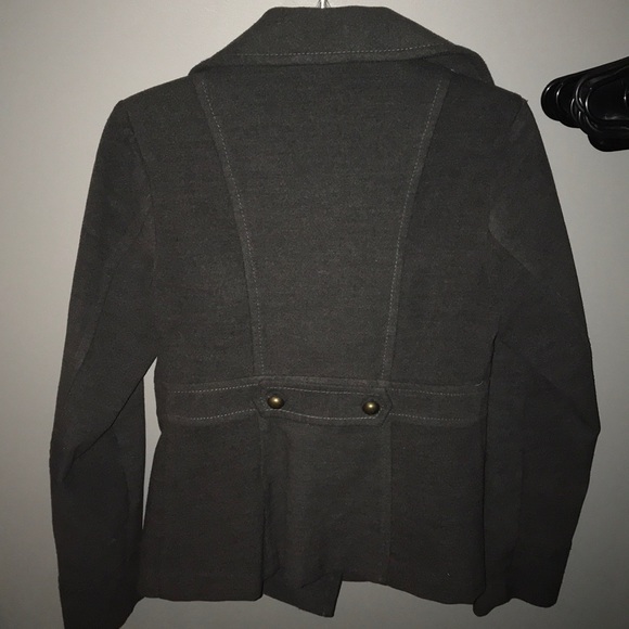 Gray button up coat - Picture 2 of 2